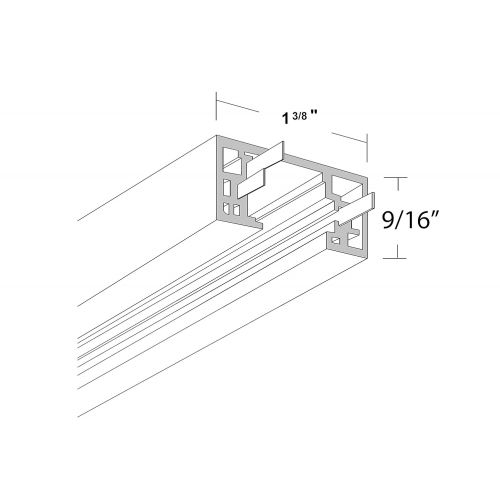  Nicor 10004NK Track Rails, Brushed Nickel