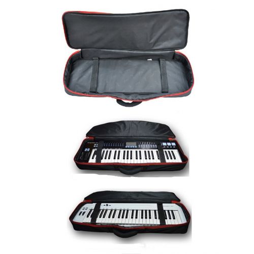  Nicsound Professional Electric Piano Keyboard Carry Bag Portable 49-Key Thicken Keyboard Padded Case Gig Bag 420D Oxford Cloth with Shoulder Straps