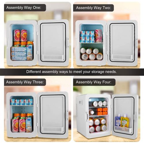  [아마존베스트]Cacat 20L Mini Fridge, Mini Freezer, Large Capacity Compact Cooler and Warmer with Digital Thermostat Display and Control Temperature, Single Door Mini Fridge Freezer for Cars, Road Trip