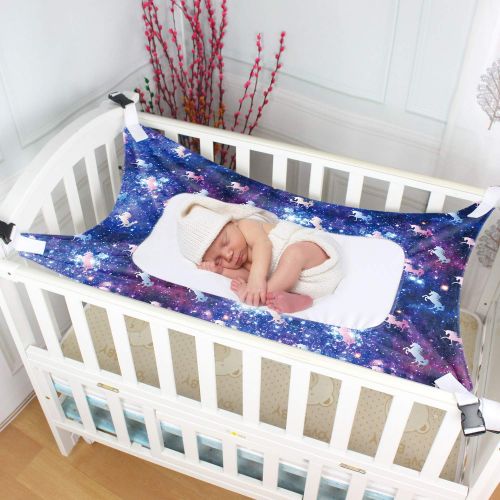  Nidoul Baby Crib Hammock, Newborn Infant Womb Hammock for Safe Sleeping, Unicorn Rainbow...