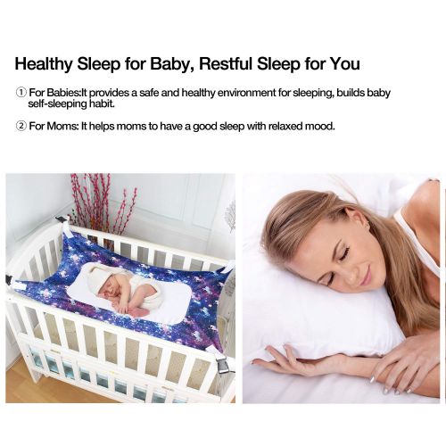  Nidoul Baby Crib Hammock, Newborn Infant Womb Hammock for Safe Sleeping, Unicorn Rainbow...