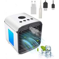 Nifogo Air Portable Cooler 3 in 1 Mini Mobile Klimaanlage Luftkuehler, Luftbefeuchter und Luftreiniger, Tragbare Klimaanlage Luftkuehler fuer Buero,Leakproof, New Filter (Weiss)