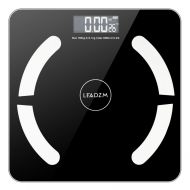 Nifogo Bluetooth Smart Body Fat Scale,Digital Body Composition Analyzer Measures Body Weight, Body Fat, Visceral Fat, Plus Muscle and Bone Mass (Black)