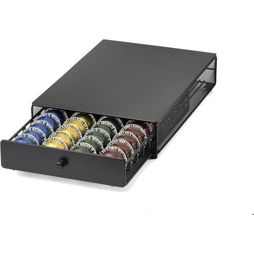  NIFTY Store 40 Large or Small Pods Vertuoline Capsule Storage Drawer, Satin Black Finish