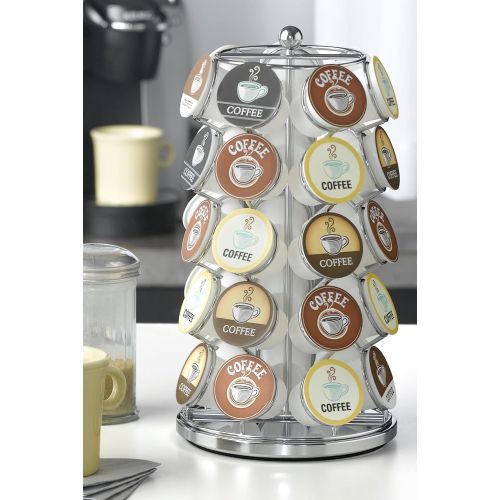  [아마존베스트]Nifty K-Cup Carousel in Chrome Holds 35 K-Cups.