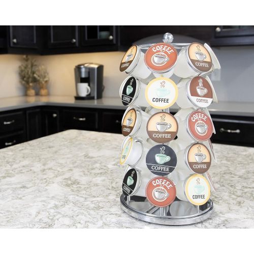  [아마존베스트]Nifty K-Cup Carousel in Chrome Holds 35 K-Cups.