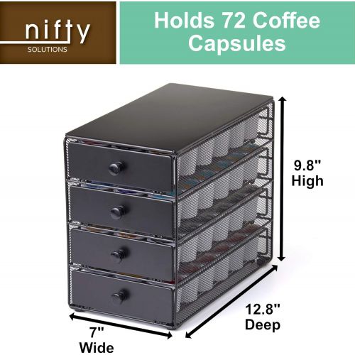  [아마존베스트]Nifty 4-Tier 72 K-Cup Capacity Storage Drawer, Black