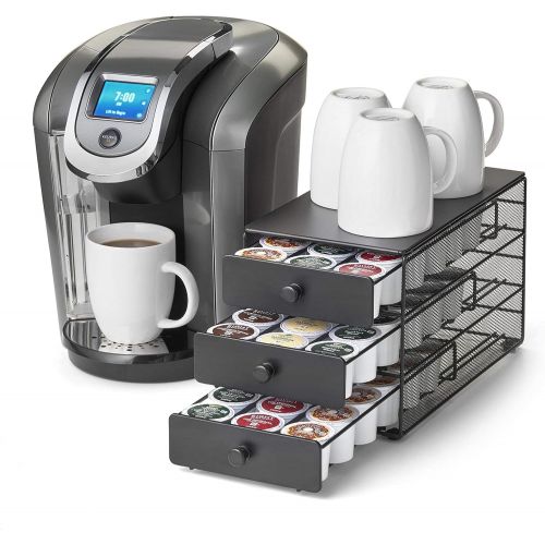  [아마존베스트]Nifty 3-tier Large Capacity Coffee Pod Storage Drawer for K-Cup Pods. 54 Pod Capacity only 7 inches wide