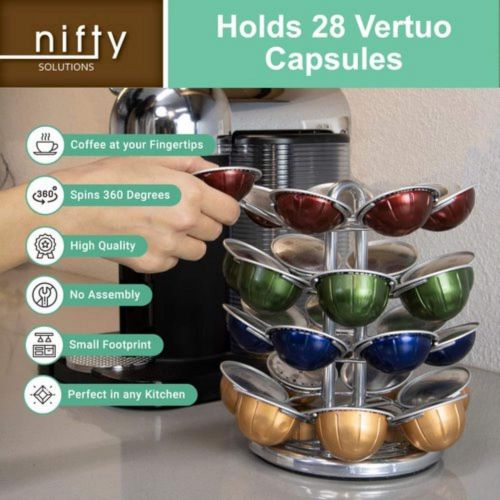  [아마존베스트]Nifty Nespresso Vertuoline Carousel,Nickel Chrome