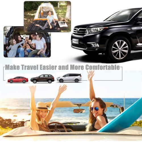  Nifusu SUV Air Mattress Camping Beds, Inflatable Thickened Car Mattress Backseat with Two Pillow and Electric Air Pump, Double-Sided Portable Sleeping Pad for Home, Outdoor and Tra