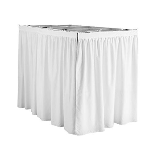  Night DormCo Extended Bed Skirt Twin XL (3 Panel Set) - White