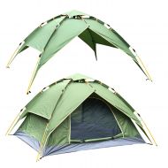 Night McWay Automatic Camping Tent - Instant Hydraulic Pop up Tent - 3 Person Tent 2 in 1 w/Sun Shelter Portable & Lightweight