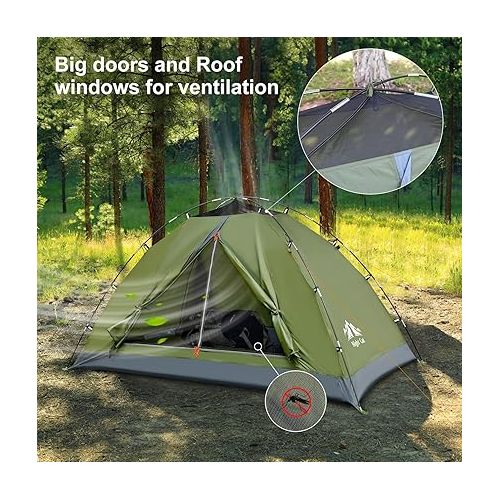  Night Cat Upgraded Backpacking Tents 1 2 Persons Easy Clip Setup Camping Tent Adults Scouts Heavy Rainproof Compact Lightweight