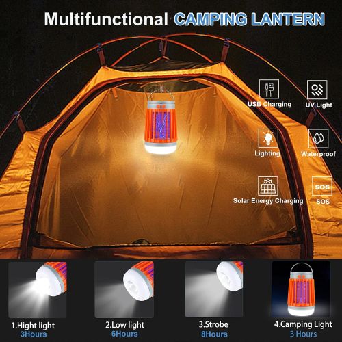  Night Cat Camping Lamp Flashlight Multifunctional LED Light with USB Rechargeable Battery and Solar Powered for Tent Waterproof Portable Lantern and Emergency