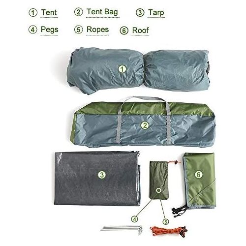  Night Cat Waterproof Camping Tent for 1 2 3 4 Person with Footprint Tarp Easy Instant Pop Up Tent Automatic Hydraulic Rainproof Tent with Rain Fly