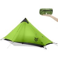 Night Cat Ultralight Tent 1 Person for Professional Backpacker Hiker Backpacking Bivvy Ground Tent Waterproof Easy Setup Portable Camping Hiking Mountaineering