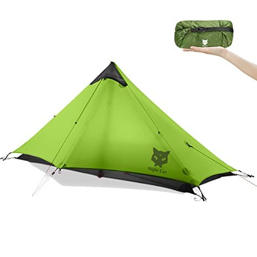  Night Cat Ultralight Tent 1 Person for Professional Backpacker Hiker Backpacking Bivvy Ground Tent Waterproof Easy Setup Portable Camping Hiking Mountaineering