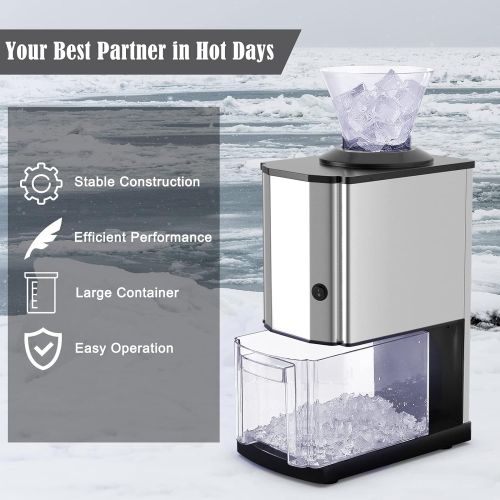  [아마존베스트]Nightcore Electric Ice Crusher, Ice Shaved Machine with Stainless Steel, Ice Shaver Ice Crusher Idea for Home, Party and Gathering