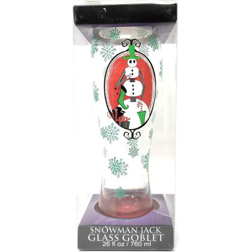  [아마존베스트]NIGHTMARE BEFORE CHRISTMAS SNOWMAN JACK GLASS GOBLET 26 OZ