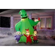 Gemmy Halloween Inflatable 9 Foot Oogie Boogie with Lock Shock and Barrel Disney Nightmare Before Christmas Scene