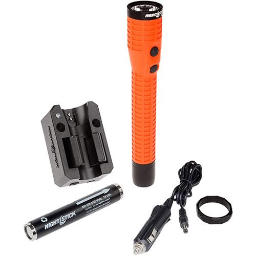  Nightstick NSR-9920XLDC Polymer Rechargeable LED Dual-Light Flashlight with DC Adapter and Charging Dock