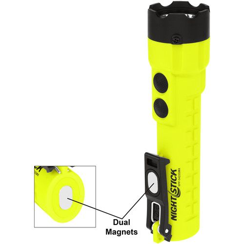  Nightstick XPP-5422GMX Intrinsically Safe Dual-Light Flashlight with Clip & Tail Magnets