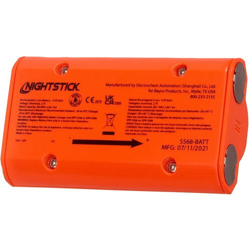  Nightstick Rechargeable Lithium-Ion Battery for XPP-5566 & XPR-5568 Intrinsically Safe Dual-Light Angle Lights