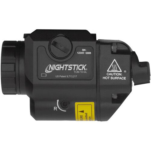  Nightstick TCM-10GL Compact Weapon-Mounted Light (Black with Green Laser)