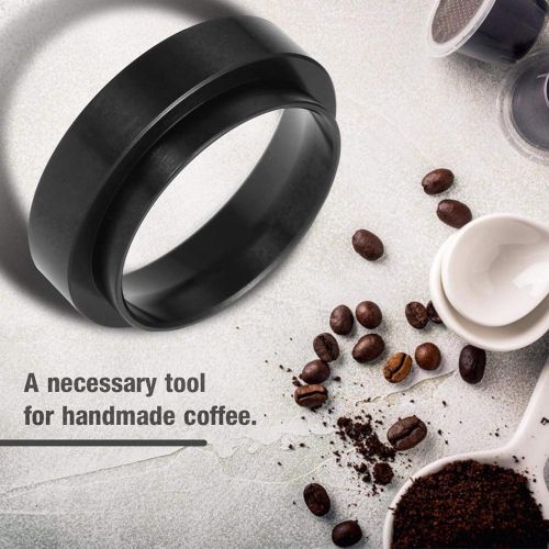  Niiyen Espresso dosing Funnel, Coffee dosing Funnel Replacement Aluminum Coffee dosing Ring for 58mm Filter Holders Espresso Machine Accessories(Noir)
