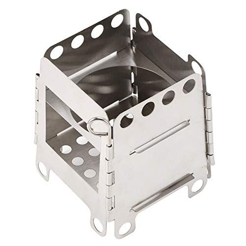  Niiyen Foldable Camping Stove,Folding Stove,Camping Stove,Portable Stainless Steel Folding Stove Wood Burning Stove for Outdoor Picnic BBQ Camping Hiking