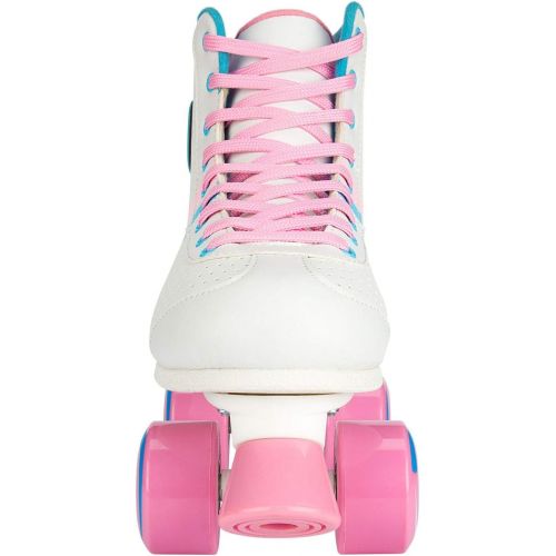  Nijdam Damen Rollerskates Retro Swirl Weiss/Hellblau/Hell Rosa