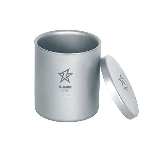  NikaGrace Personalized Laser Engraving on This Double Wall Titanium Mug 220 Ml with Titanium Lid DWM220