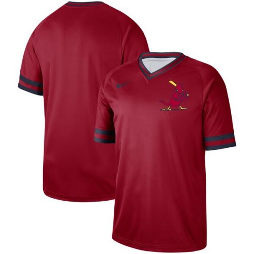 나이키 Men's St. Louis Cardinals Nike Red Cooperstown Collection Legend V-Neck Jersey