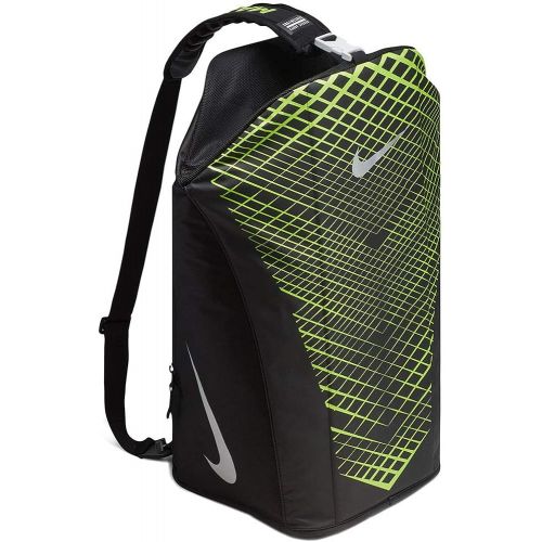 나이키 Nike Mens Vapor Max Air Medium Duffel Bag BA5475-010 - Black/Volt/Metallic Silver