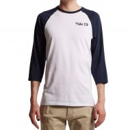 Nike SB Mens Dry Raglan 3/4 Sleeve Shirt White/Obsidian AJ5019-100