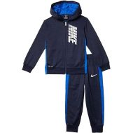 Nike Baby Boy's Heather Therma Zip-Up Hoodie and Pants Two-Piece Set (Toddler) Midnight Navy Heather 4T Toddler