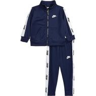 Nike Kids Boy's Logo Taping Jacket and Pants Two-Piece Track Set (Little Kids) (5T, Midnight Navy)