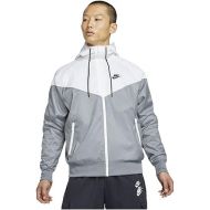 Nike Sportswear Windrunner Men's Hooded Jacket (as1, alpha, s, regular, regular, Smoke Grey/White/Smoke Grey/Black, Small)