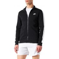 Nike Sportswear Club Fleece Track Jacket (as1, Alpha, l, Regular, Regular, Black/White, Large)