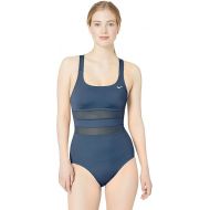 Nike Women's standard Mesh Solid Edge V-back One Piece Swimsuit