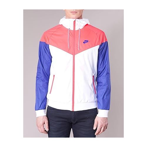 나이키 Nike Mens M NSW WR JKT 727324-104_2XL - White/HOT Punch/Concord/Concord