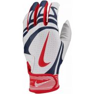 Nike Huarache Edge Youth Baseball Batting Gloves Pair White | Navy | Red Small