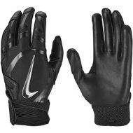 Nike Huarache Elite Adult Batting Gloves - Sheepskin Leather - 1 Pair (Black/Silver, Large)