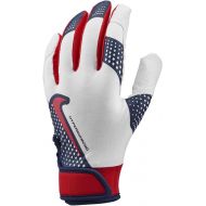 Nike Adult Hyperdiamond 2.0 Batting Gloves White | Navy | Red Large