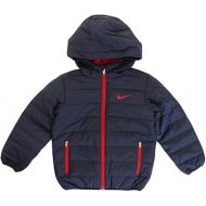 Nike Kids Boy's Quilted Jacket (Little Kids) Obsidian/University Red 6 Little Kids