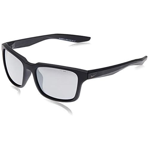 나이키 [아마존베스트]Nike EV1000-001 Essential Venture P Sunglasses (Frame Grey Polarized Lens), Matte Black