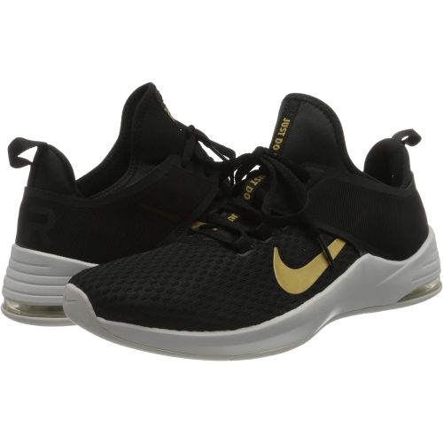 나이키 Nike Womens Air Max Bella TR 2 Training Shoes Black/Gold/Vast Grey 8