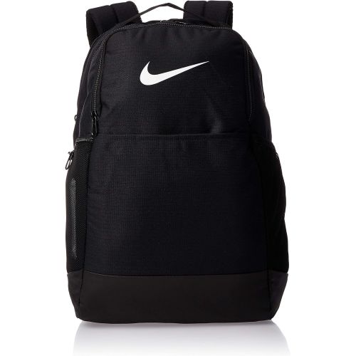 나이키 Nike Brasilia Medium Training Backpack, Nike Backpack for Women and Men with Secure Storage & Water Resistant Coating, Black/Black/White