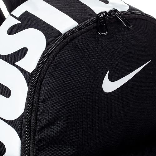 나이키 Nike Brasilia just Do It Backpack (mini), Black/Black/(Glossy White), Misc