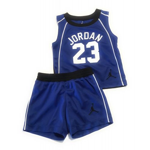 나이키 Nike NIKE Jordan 23 Logo Infant Boys Tank Top and Shorts Set Hyper Royal 12 Months